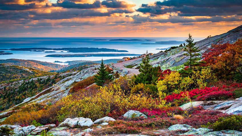 Acadia National Park has some of the best colors for fall viewing.