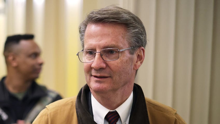 Rep. Tim Burchett talks to journalists at the U.S. Capitol on Feb. 13, 2024 in Washington, DC. 