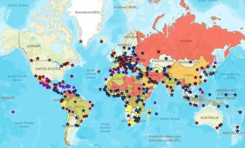 heres where the us government is warning americans not to travel