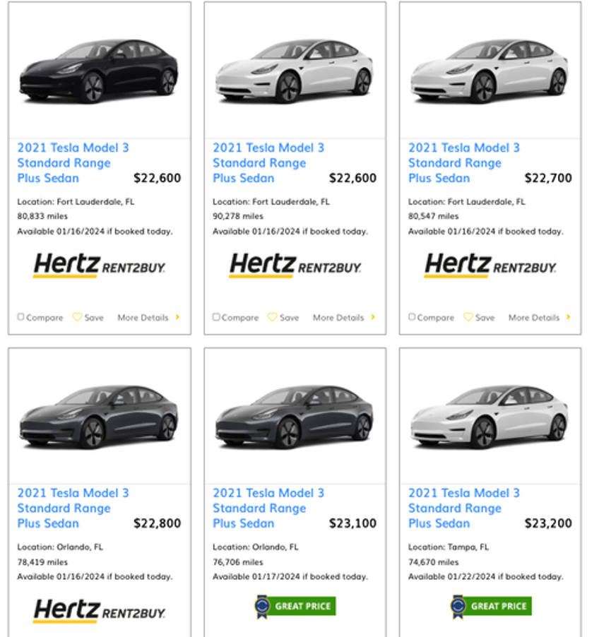 hertz begins dumping 20000 evs in shift back to petrol cars 