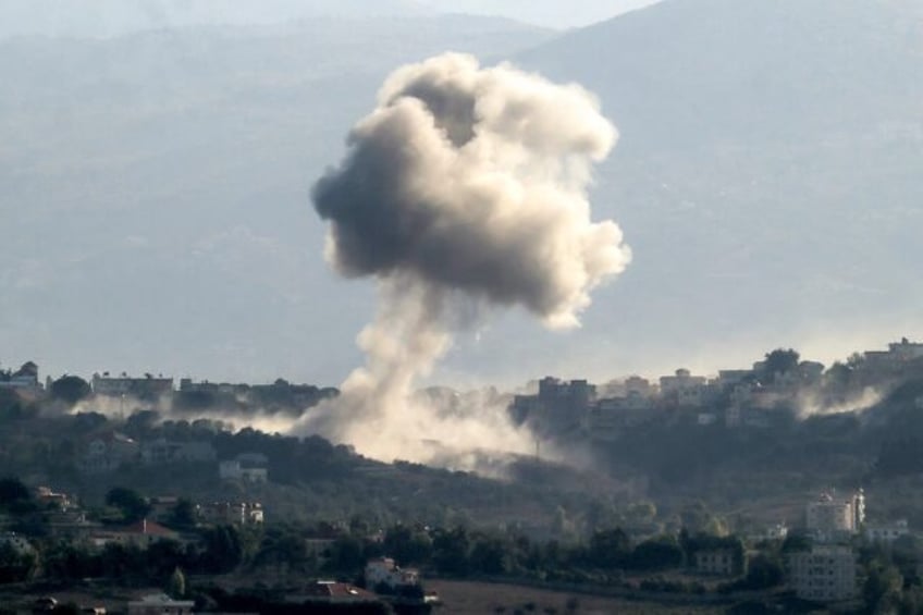 An Israeli air strike on the southern Lebanese village of Khiam