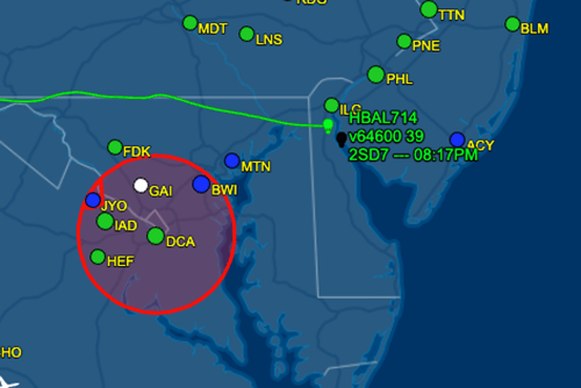 high altitude unmanned balloon passes near dc new jersey