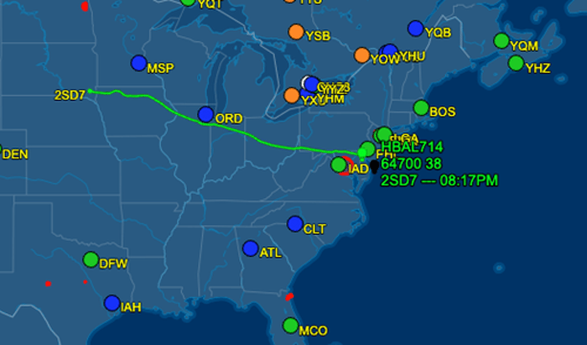 high altitude unmanned balloon passes near dc new jersey