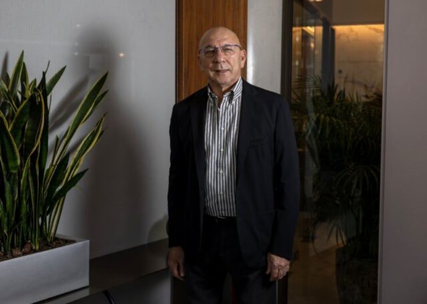 Retired South African politician and former anti-apartheid activist Trevor Manuel chairs a