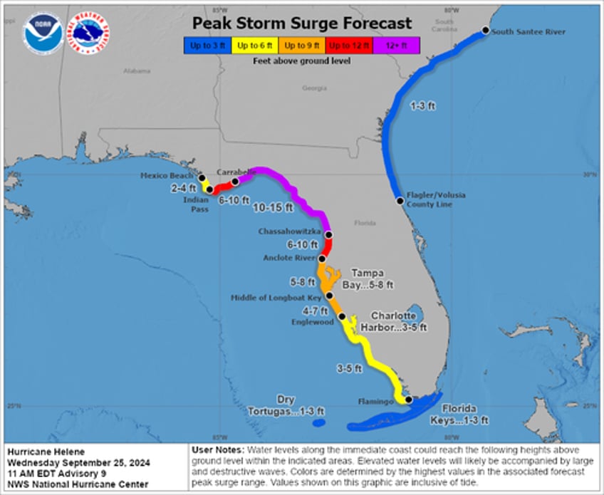 high end cat 3 hurricane helene forecast to hit floridas big bend