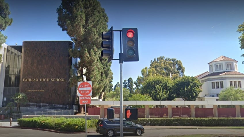 Exterior of Fairfax High School in Los Angeles