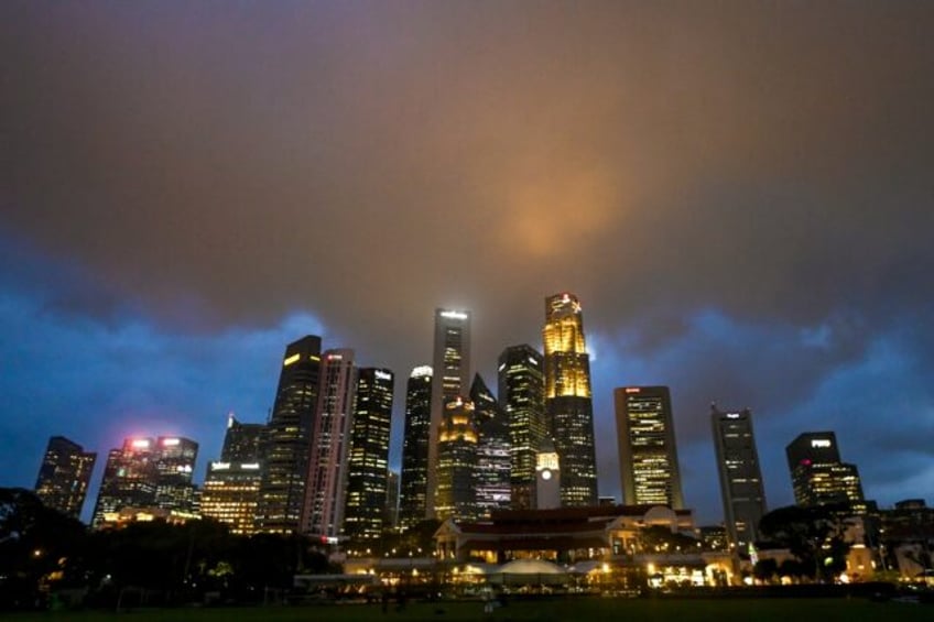 The skyline of Singapore's central business district, where a family feud in a giant prope