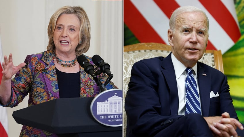 hillary clinton confronted by heckler over bidens warmongering speech sit down