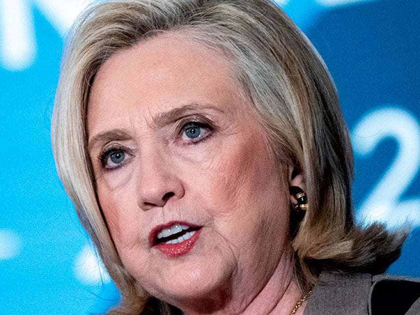 Hillary Clinton speaks at the Clinton Global Initiative, Monday, Sept. 19, 2022, in New York. (AP Photo/Julia Nikhinson)