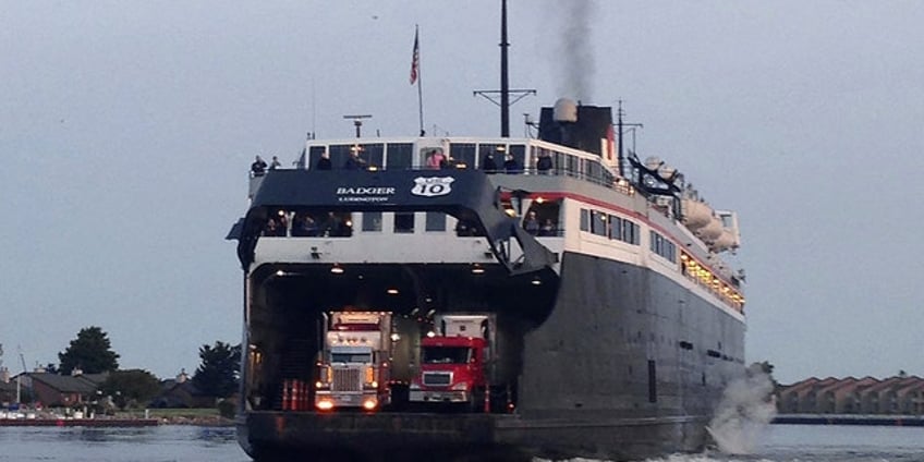 historic lake michigan ferry out of service for rest of season due to damaged ramp system