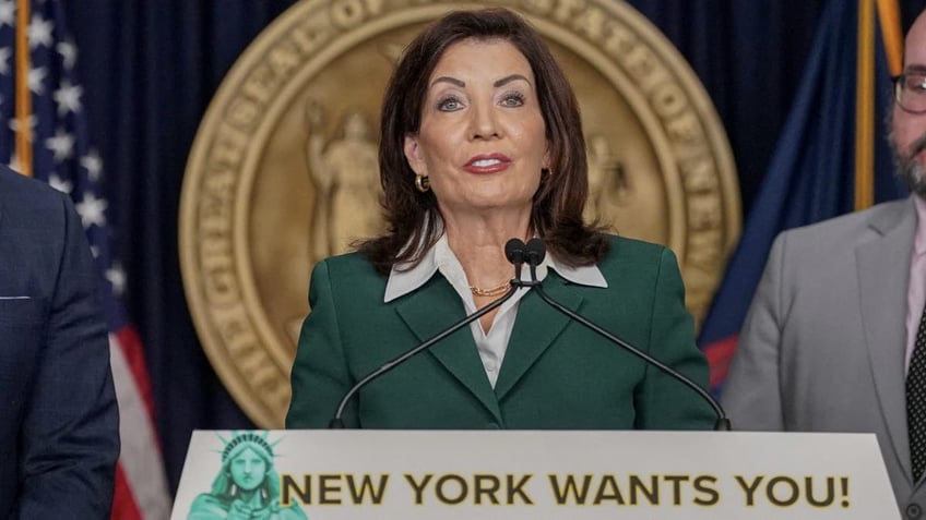 Democrat Gov. Kathy Hochul of New York, seen at an event in New York City on March 3, 2025, is seeking re-election next year.  