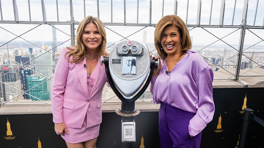 Jenna Bush Hager and Hoda Kotb at Empire State Building