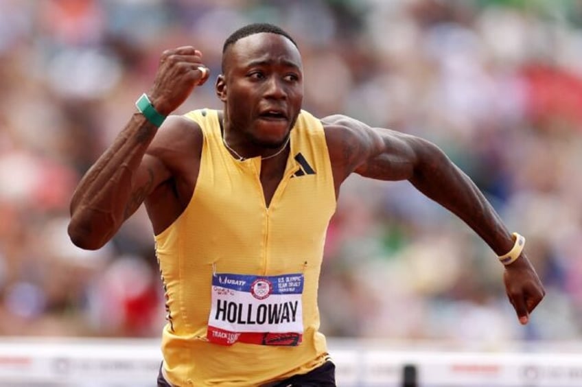 Grant Holloway won the men's 110-meter hurdles final at the US Olympic athletics trials