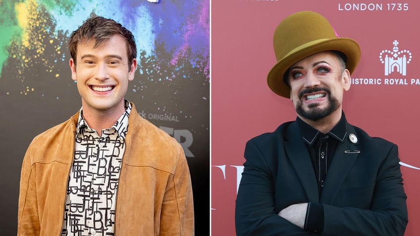 Side by side of Tyler Henry and Boy George