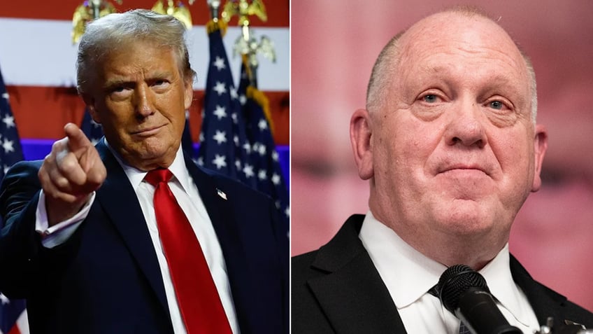 President Elect Donald Trump, left, and new appointed Tom Homan, right