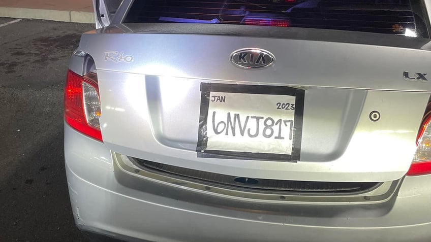 homemade license plate on stolen car leads to california womans arrest