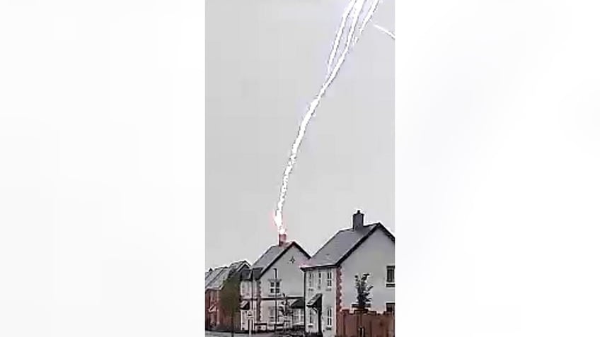 homeowners left their house to get lunch moments before structure was struck by lightning see it happen