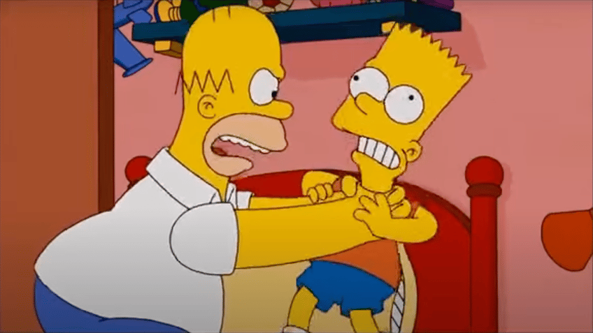 homer simpson wont stop strangling bart defying woke calls nothings getting tamed