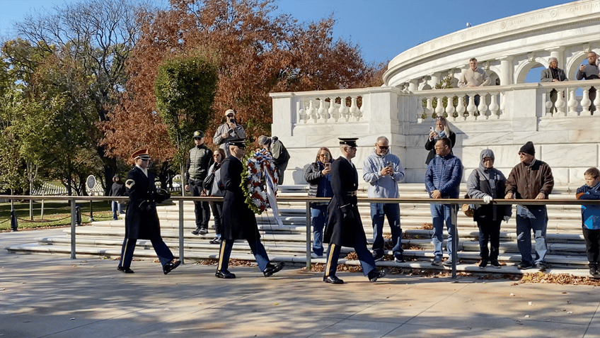 homeschooled children honor medal of honor recipient fr emil kapaun at arlington national cemetery