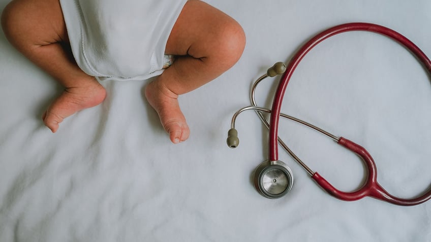 baby and a stethoscope