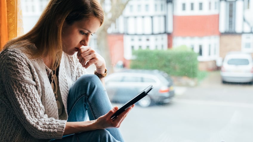 Woman on iPad