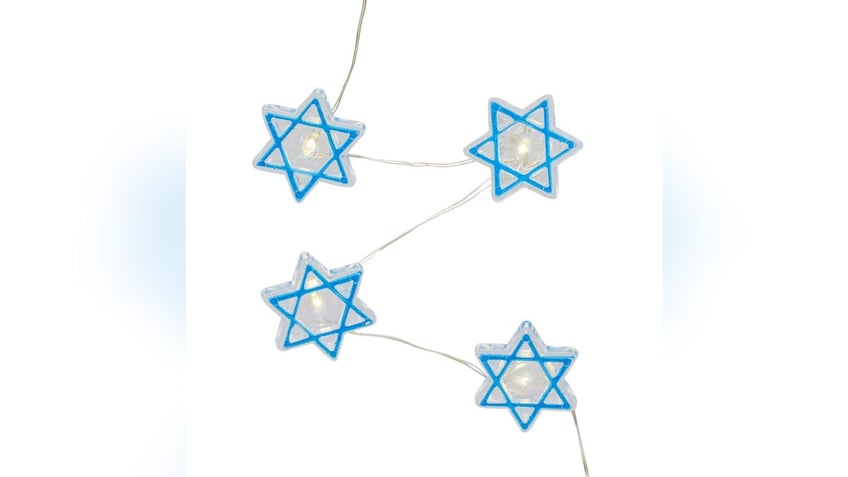 Light up your home with Star of David string lights. 