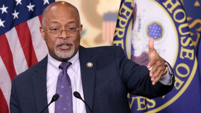 U.S. Rep. Glenn Ivey (D-MD) speaks during a news conference on the nomination of Kash Patel to be the next FBI Director at the U.S. Capitol on February 12, 2025 in Washington, DC. Rep. Glenn Ivey (D-MA) held the news conference to urge the Senate not to confirm Patel.