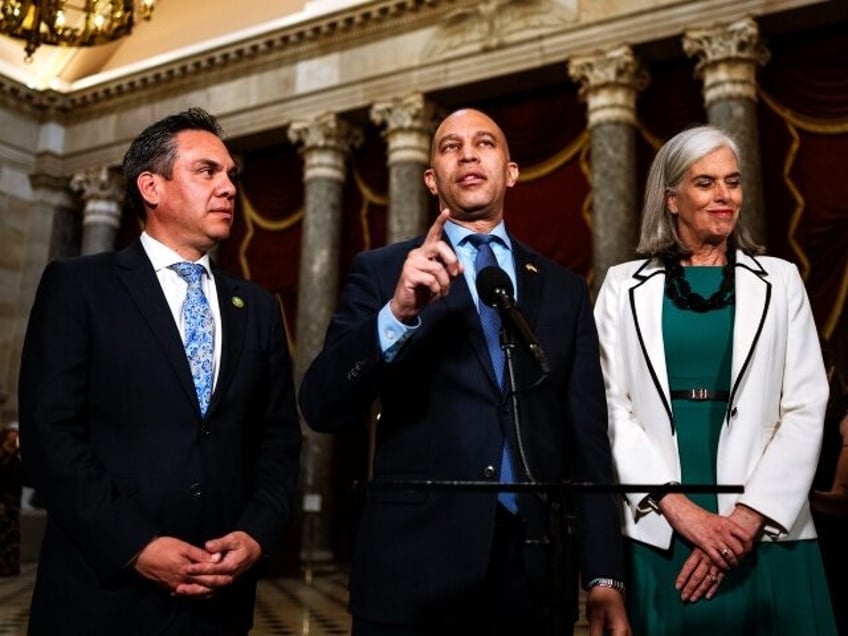 WASHINGTON, DC - APRIL 17: House Democratic Caucus Chair Pete Aguilar (D-CA), House Minori