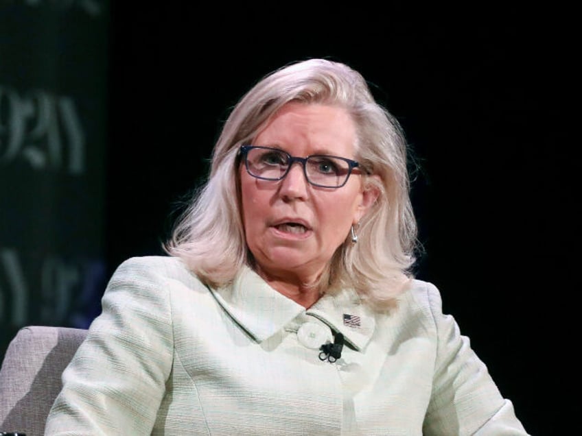 Former Congresswoman Liz Cheney appears onstage in conversation with David Rubenstein at t