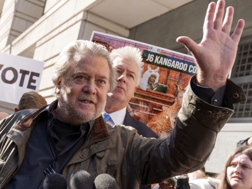 Steve Bannon, a longtime ally of former President Donald Trump and convicted of contempt o