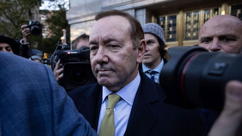 Kevin Spacey outside court