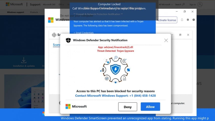 how clicking on that fake amazon ad can lead to a microsoft support scam