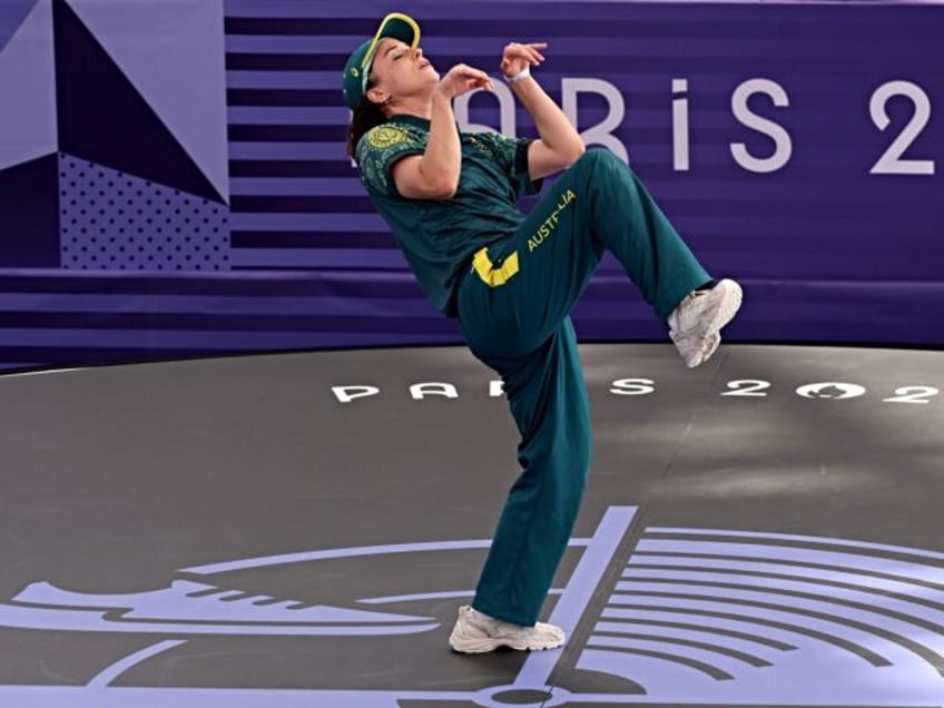 PARIS, FRANCE - AUGUST 09: B-Girl Raygun of Team Australia competes during the B-Girls Rou