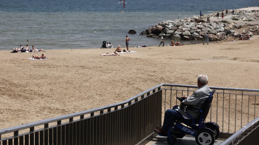 Spanish elderly man in Barcelona