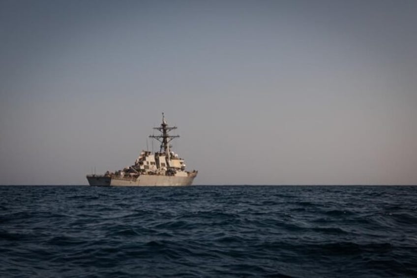 An image obtained from the US Department of Defense shows guided missile destroyer USS Car