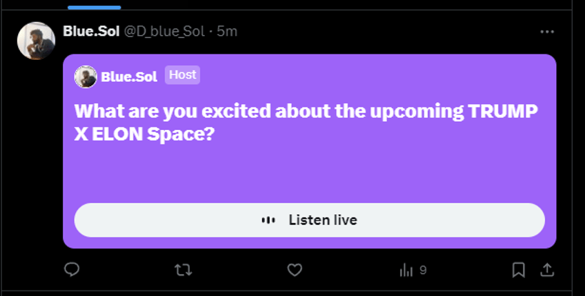 Twitter Spaces post