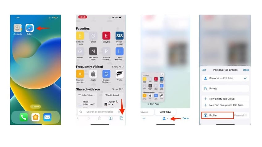 how to use safari profiles on ios 17 to separate work from your personal life