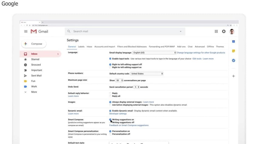 how to use smart compose to write emails faster on gmail