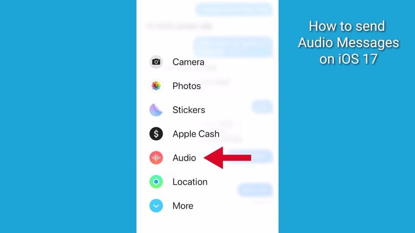 how to use the new audio message features in ios 17