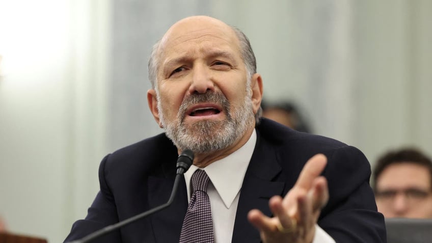 Howard Lutnick, U.S. President Donald Trump's nominee to be commerce secretary, testifies before a Senate Commerce Committee confirmation hearing on Capitol Hill in Washington on Jan. 29, 2025.