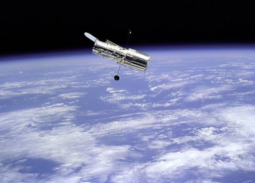 This 1997 NASA file image shows the Hubble Space Telescope as seen from the Space Shuttle