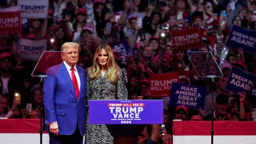 Trump and Melania at MSG