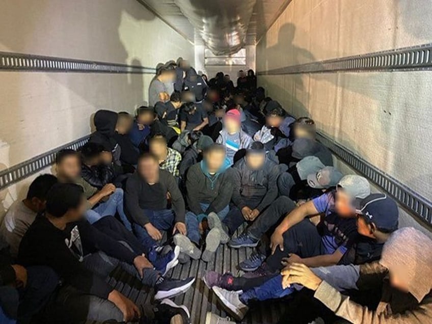 Laredo Sector Border Patrol agents apprehended nearly 500 migrants in nine tractor-trailer