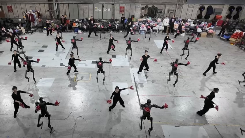 Humanoid robots bust dance moves alongside humans