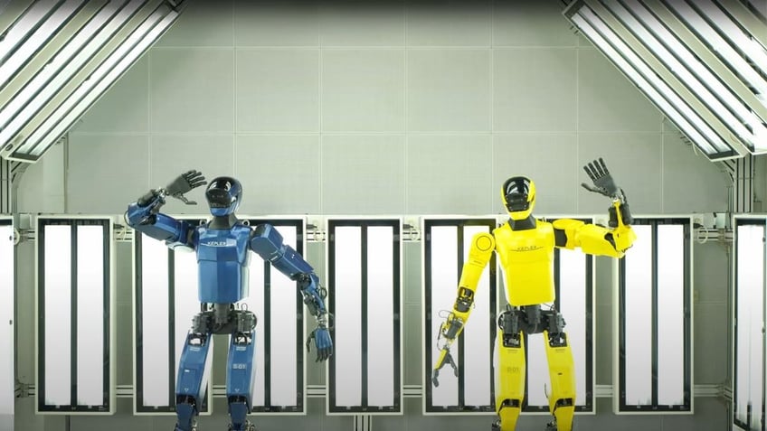 Humanoid robots at the SAIC-GM automotive plant in Shanghai