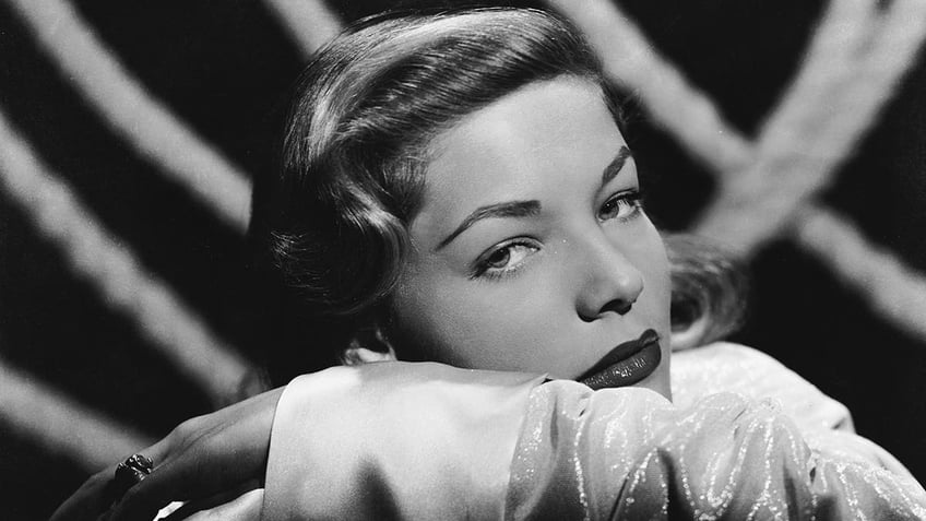 A close-up of Lauren Bacall