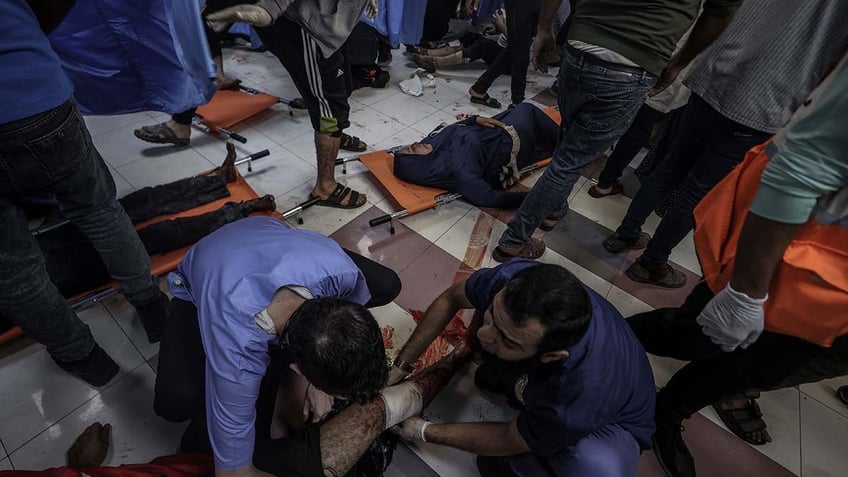 hundreds killed in blast at gaza strip hospital israel says islamic jihads failed rocket launch to blame