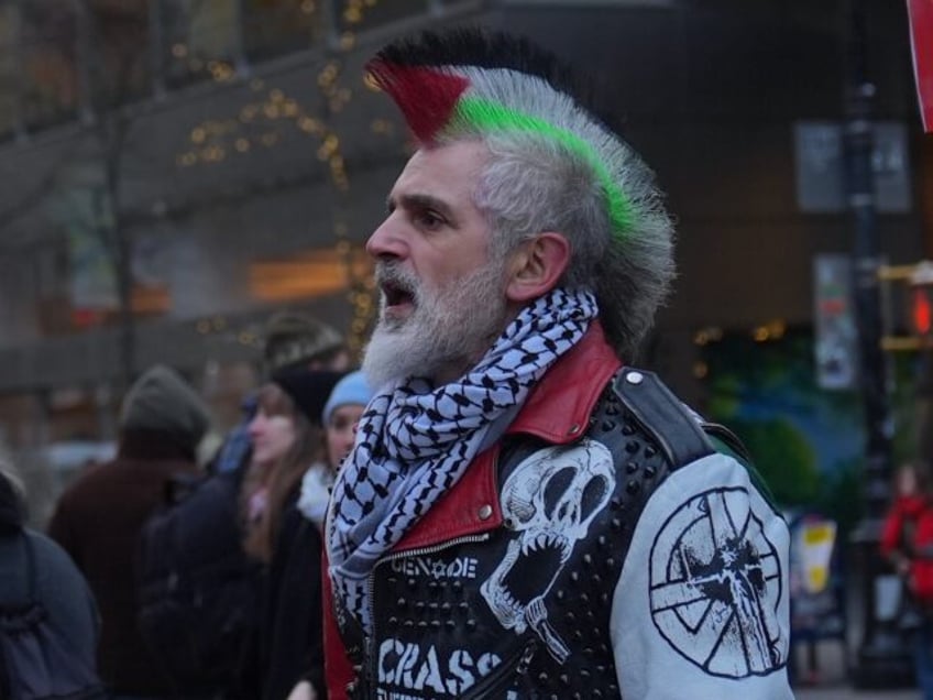 NEW YORK, UNITED STATES - DECEMBER 21: Pro-Palestinian demonstrators gather to march throu