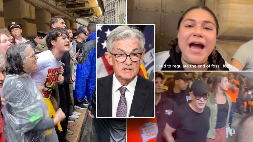 hundreds of climate activists shut down federal reserve building entrance