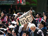 Hundreds of students stage walkout from Yale graduation in anti-Israel protest
